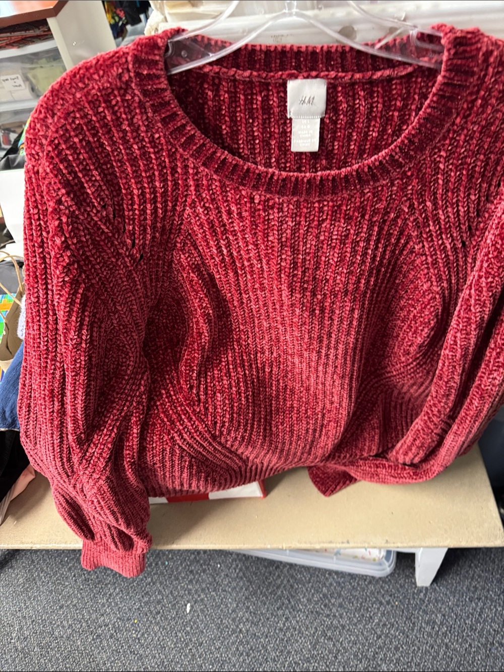 H&M chenille sweater L // 082658
